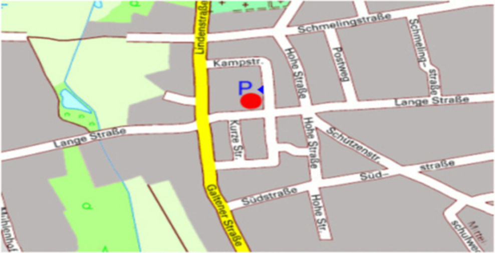 Straßenkarte Wegbeschreibung